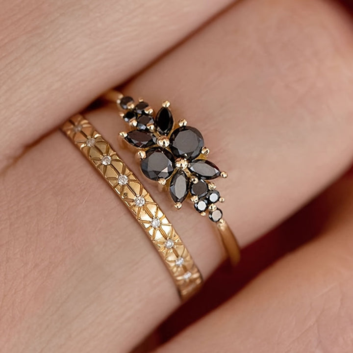 Elegant Onyx Copper Band Ring