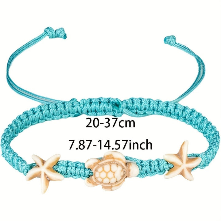Adjustable Turquoise Sea Turtle Anklet