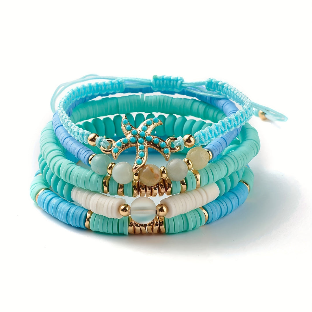 Luxe Pearl Coastal Bracelet Set of 5