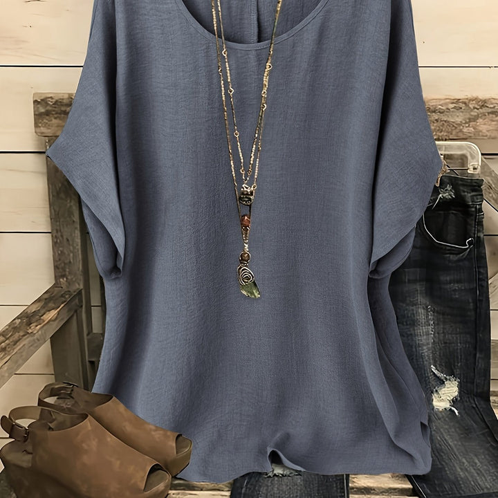 Kiersten™ | Relaxed Round-Neck Short-Sleeve Top