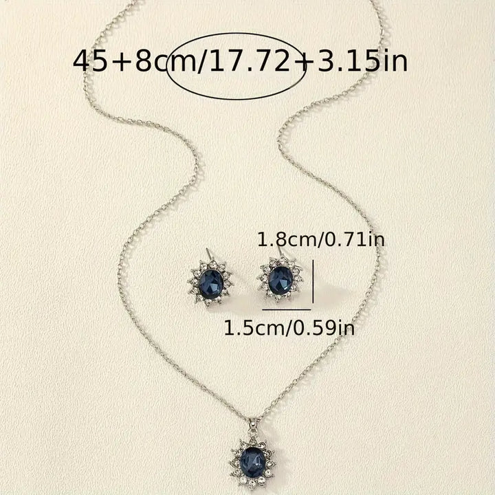Shimmering Sapphire Jewelry Set
