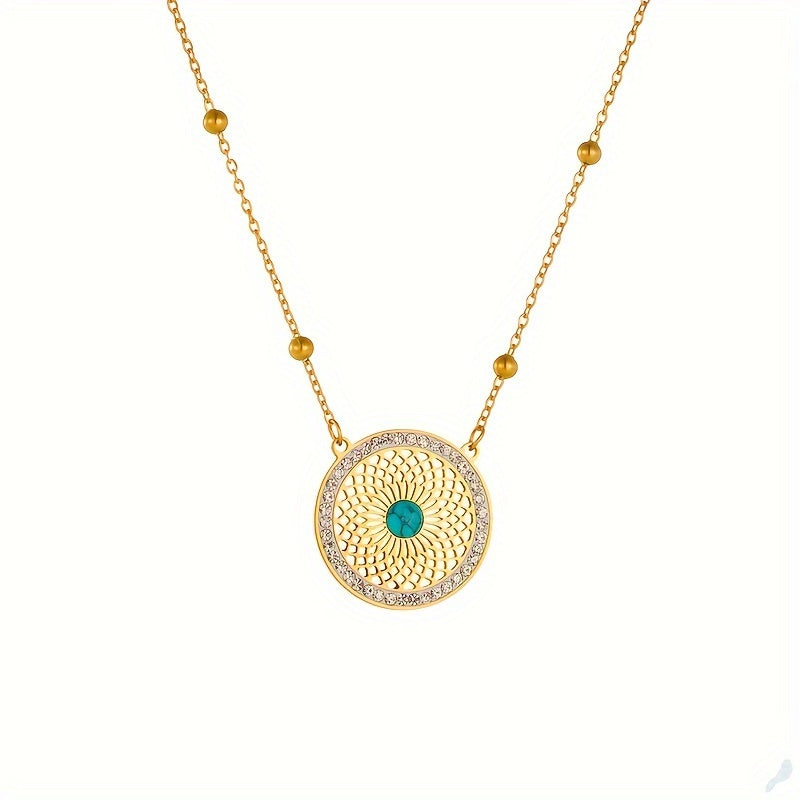 Elegant Turquoise Medallion Jewelry Set