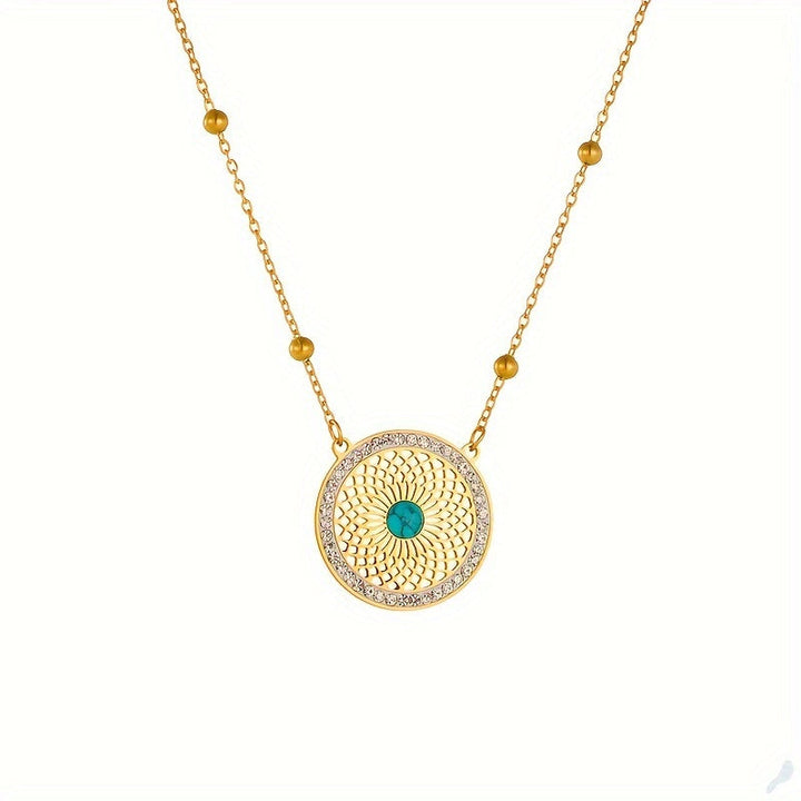 Elegant Turquoise Medallion Jewelry Set