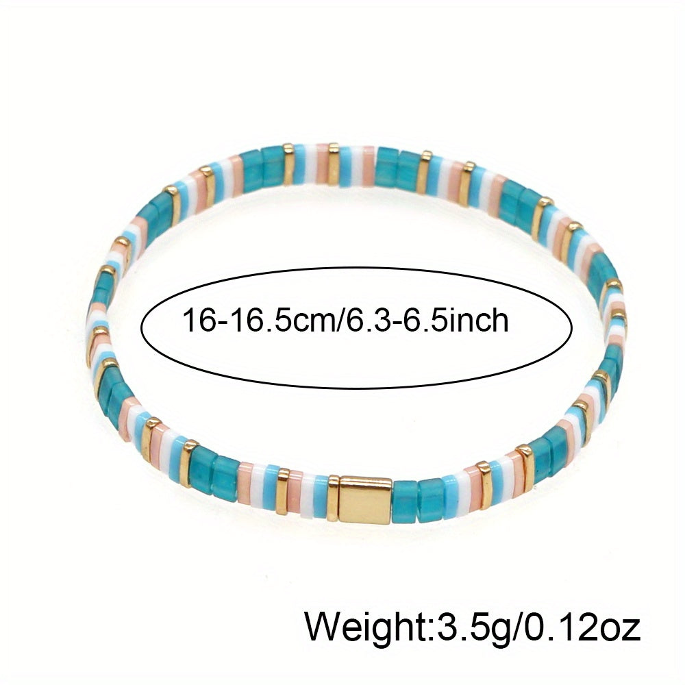 Bohemian Turquoise Tile Bracelet