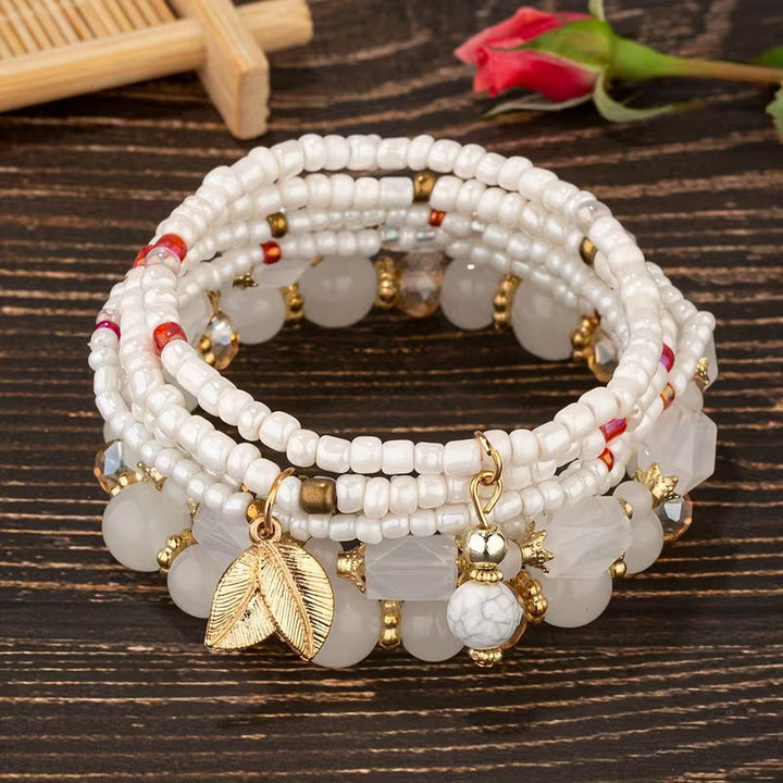 Elegant Crown Turquoise Bracelet Set