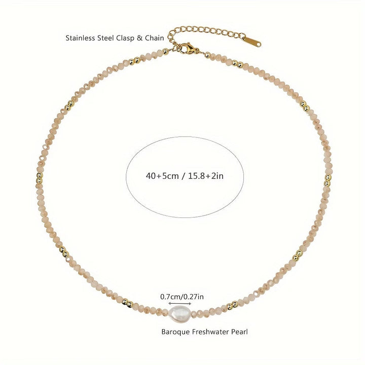 Minimal Beach Pearl Necklace