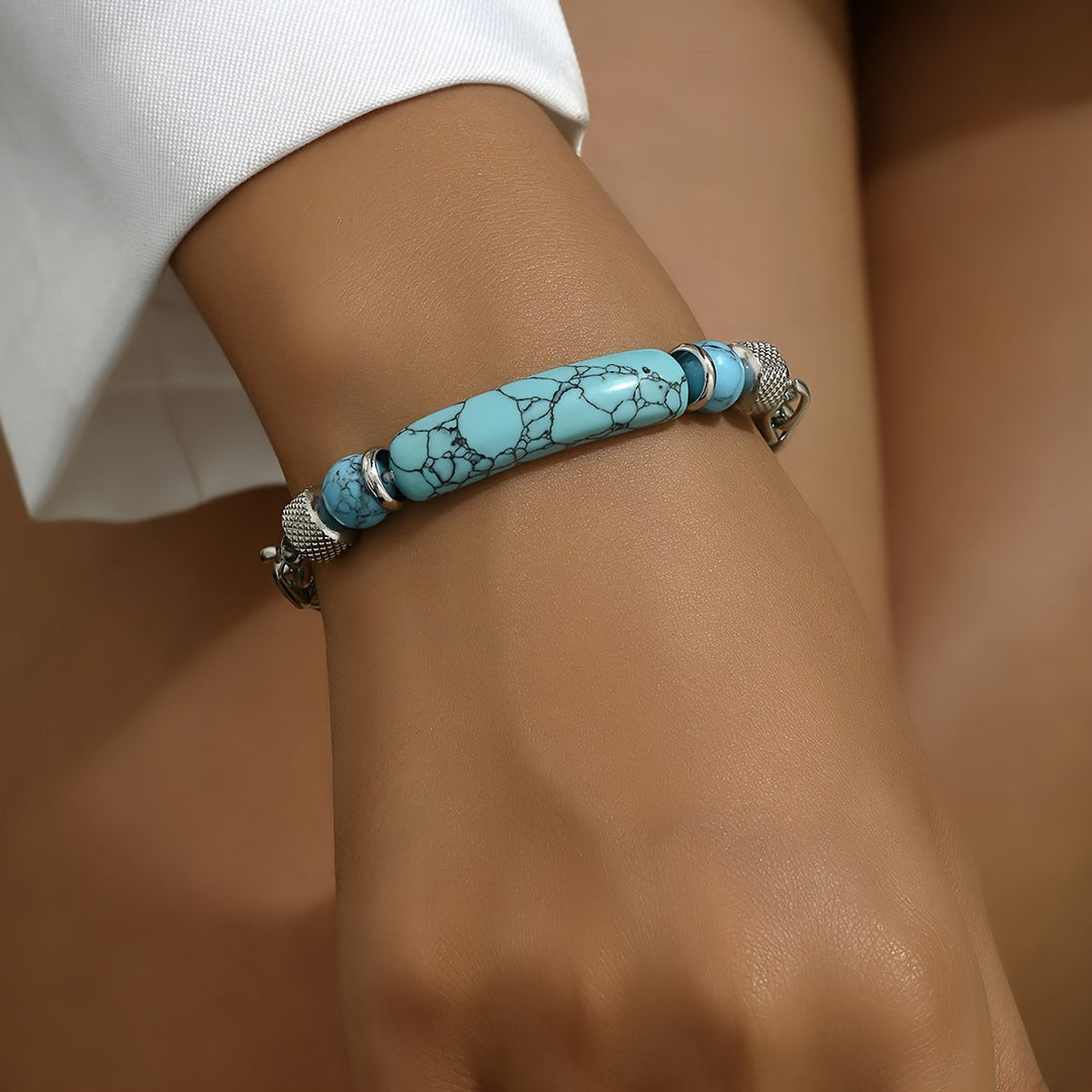 Elegant Silver Turquoise Bracelet