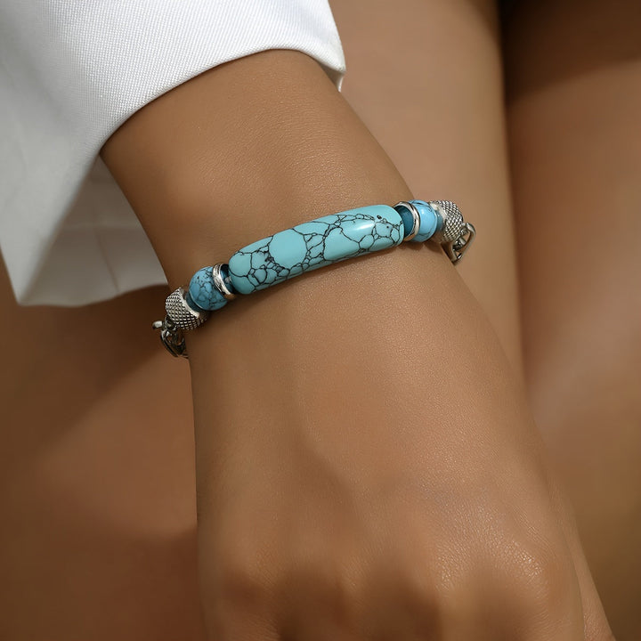 Elegant Silver Turquoise Bracelet