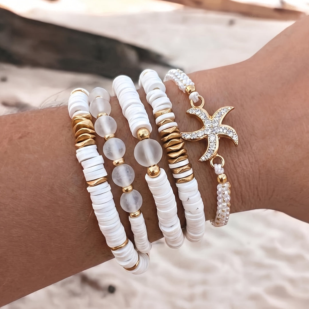 Luxe Turquoise Coastal Bracelet Set of 5