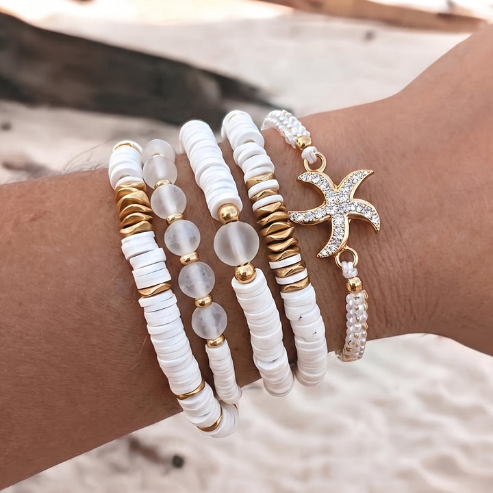Luxe Turquoise Coastal Bracelet Set of 5