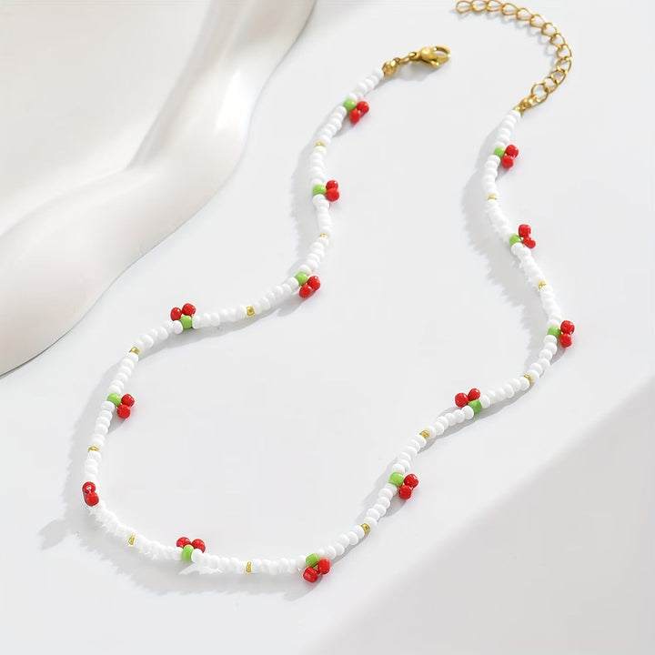 Minimal Cherry Necklace
