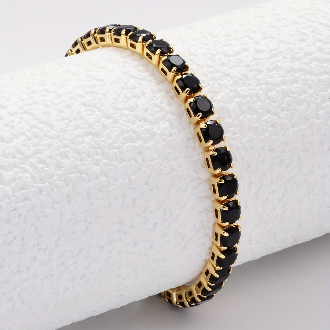 Sophisticated Square Cut Gold Bracelet