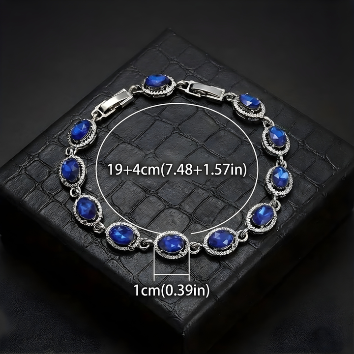 Elegant Sapphire Fluid Bracelet