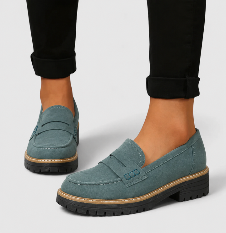 Stylish Suede Chelsea Boots for Women with Round Toe Slip On Chunky Sole Platform Style