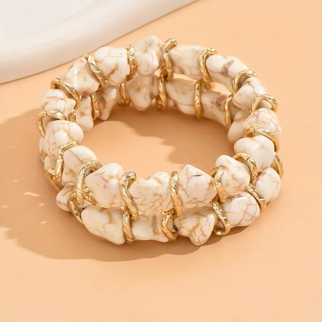 Elegant Turquoise Gold Bracelet