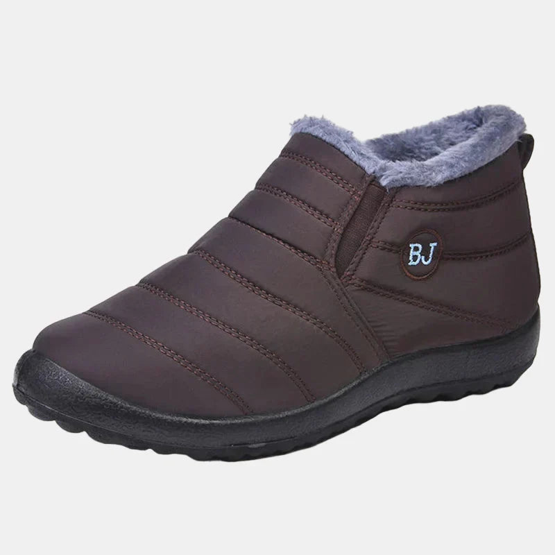 Cozy Fleece Lined Rainproof Boots for Women with Waterproof Slip On Ankle Winter Style