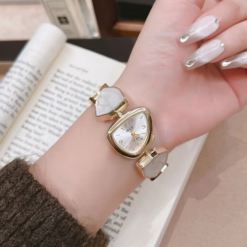Turquoise Stone Gold Bracelet Watch