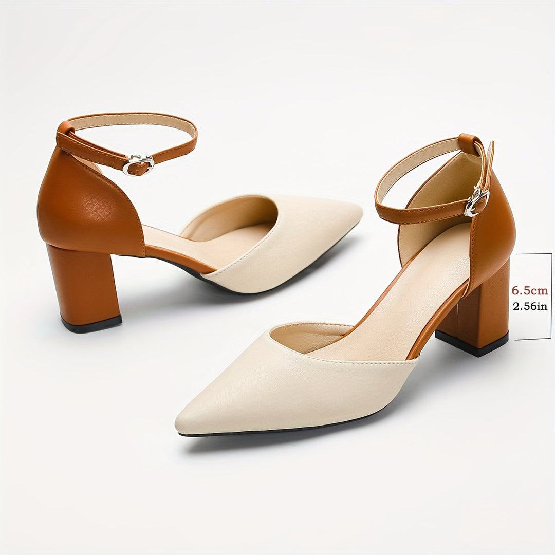 Rose™ | Two Tone Strap Heels
