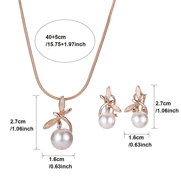 Charming Dragonfly Pearl Jewelry Set