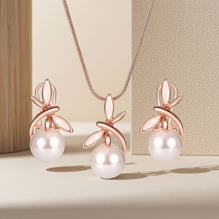 Charming Dragonfly Pearl Jewelry Set
