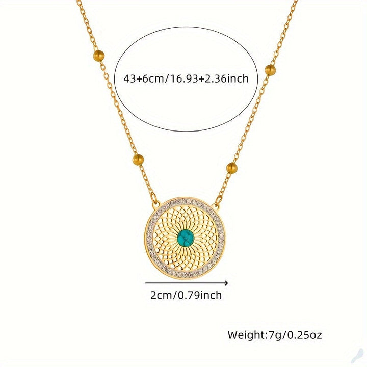 Elegant Turquoise Medallion Jewelry Set