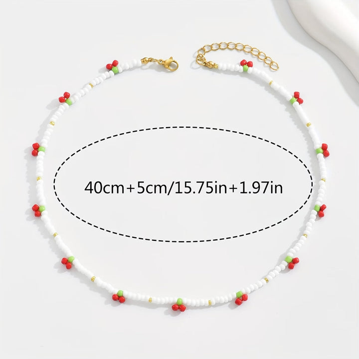 Minimal Cherry Necklace