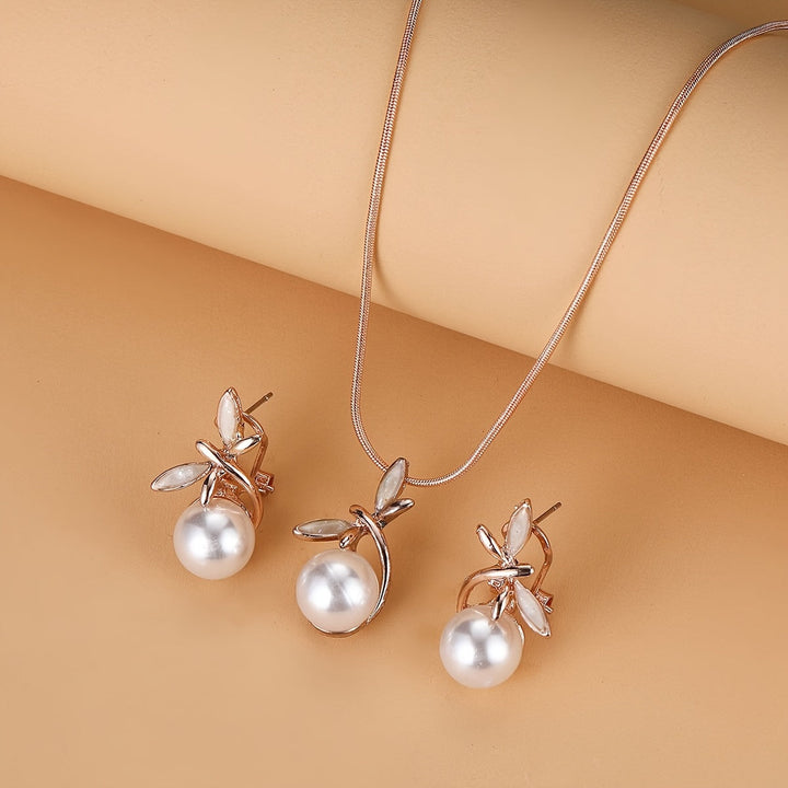 Charming Dragonfly Pearl Jewelry Set