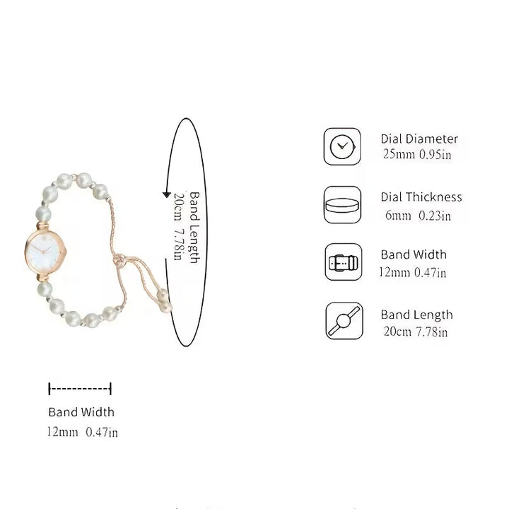 Classic Pearl Bracelet Watch