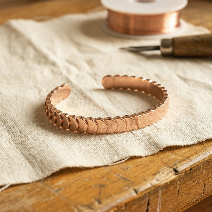 Adjustable Copper Scale Bracelet