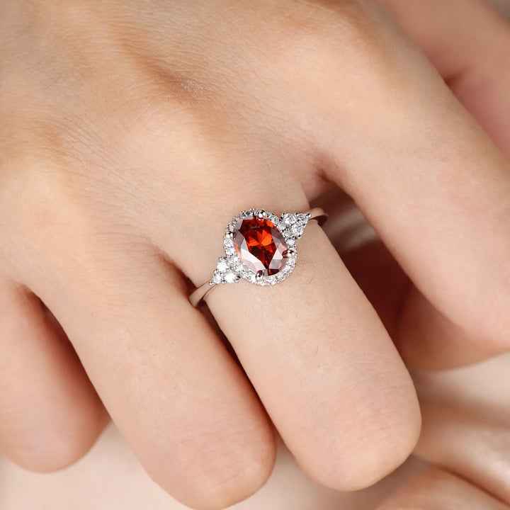 Elegant White Gold Ember Ring