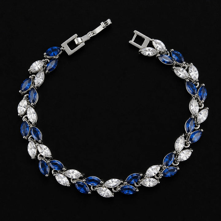 Elegant Synthetic Zircon Wheat Leaf Bracelet
