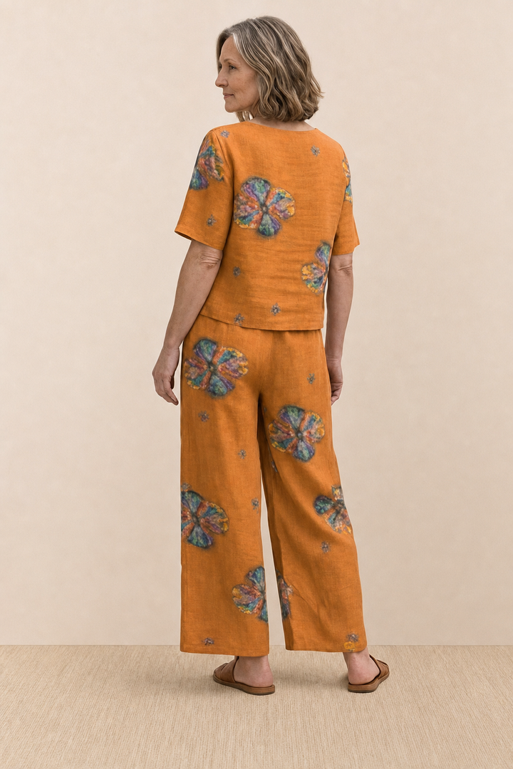 Bertille™ | Floral Two-Piece Wide-Leg Set