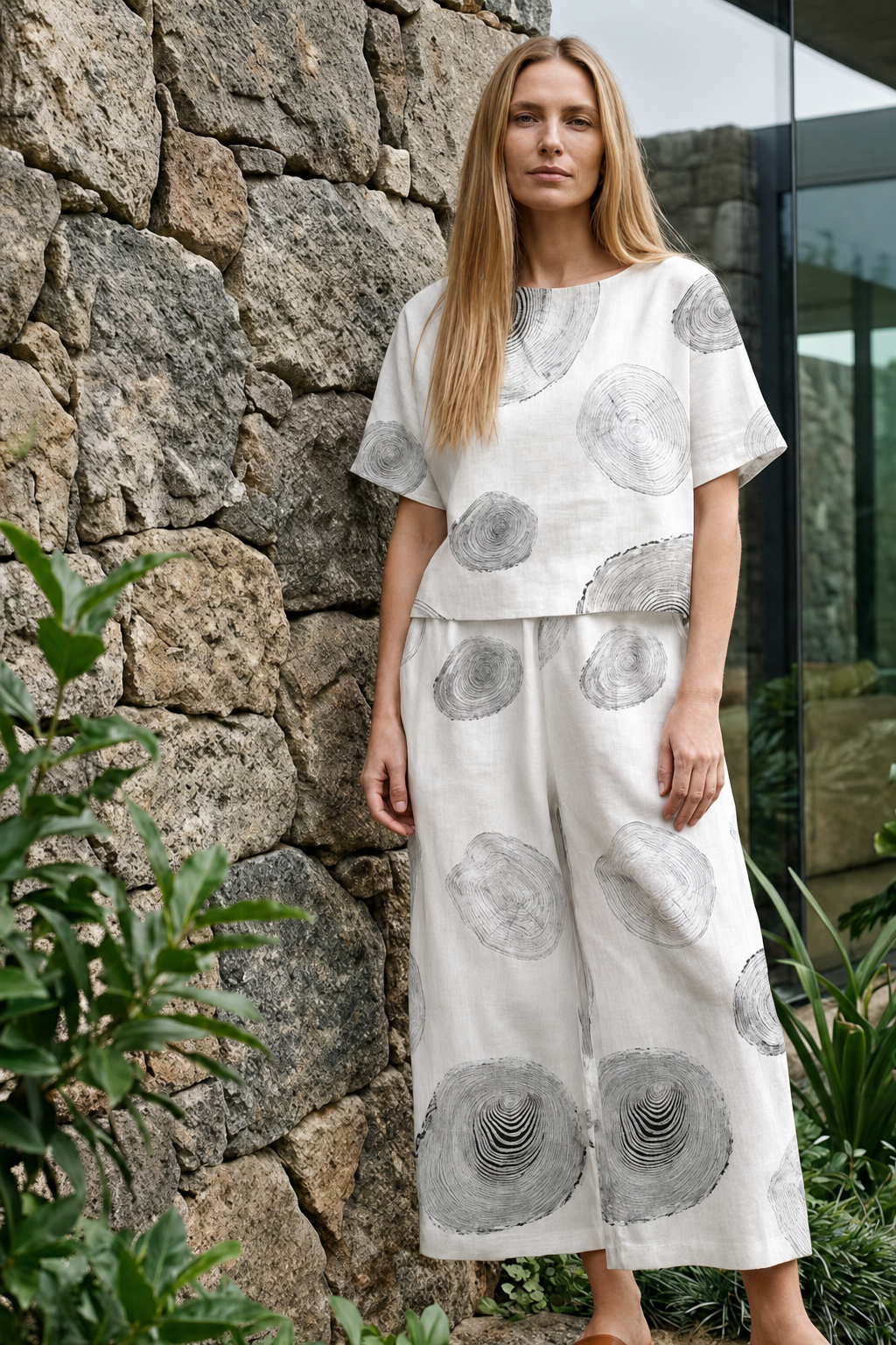 Bertille™ | Floral Two-Piece Wide-Leg Set