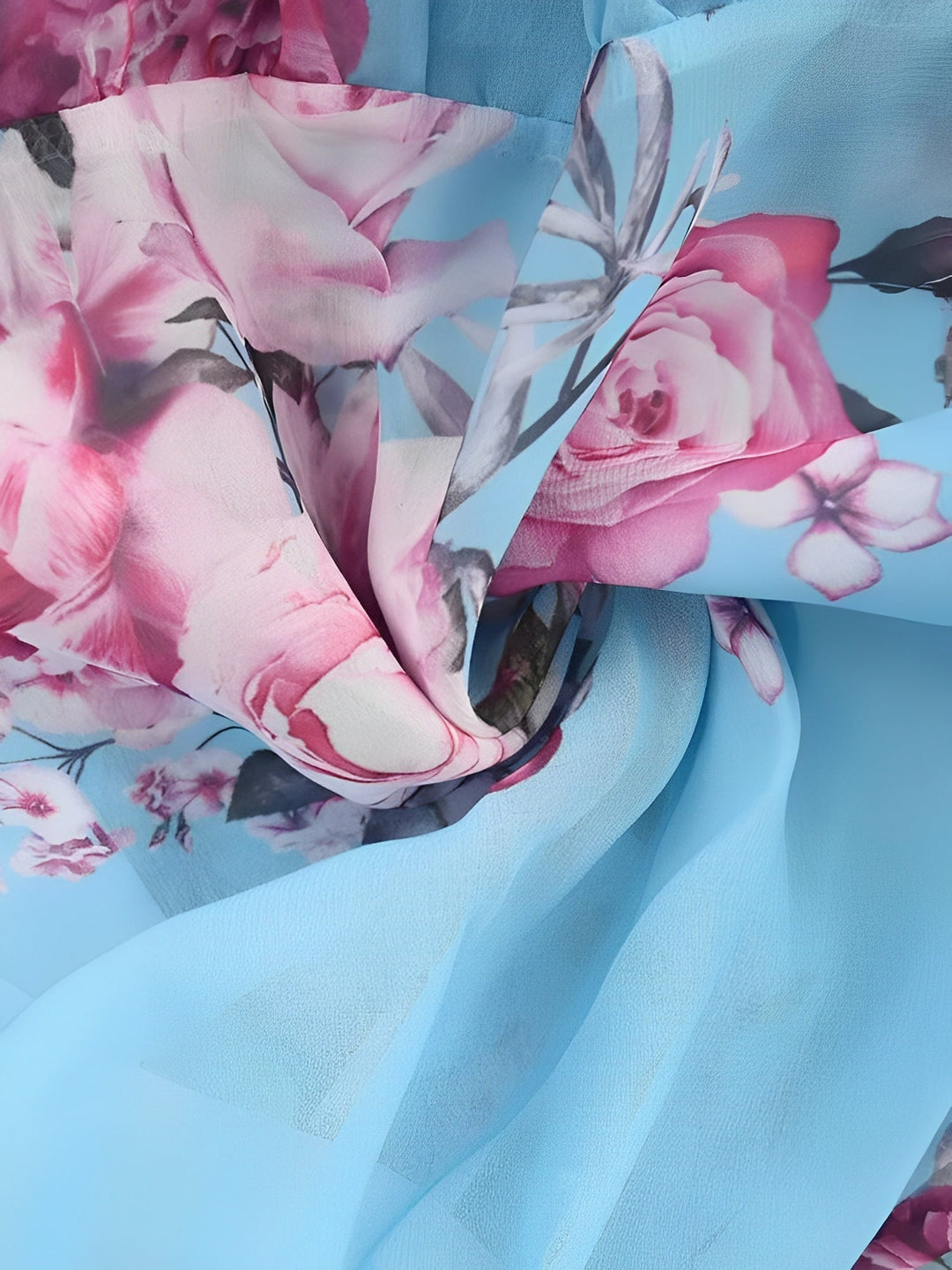 Effortless Floral Mini Dress for Women with Cold Shoulder Ruffle Trim Flowy Style