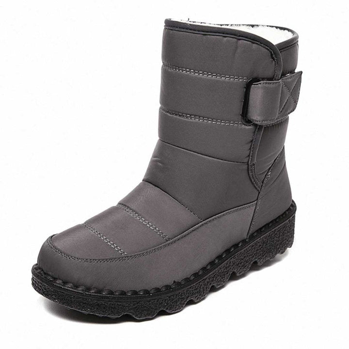Cozy Quilted Snowproof Boots for Women with Fur Lined Ankle Velcro Strap Non Slip Winter Style